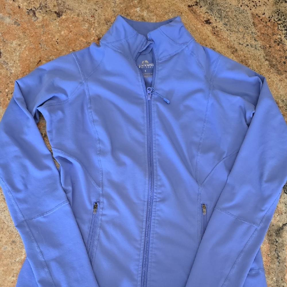 90 Degree By Reflex Periwinkle Blue Full-Zip Jacket Small